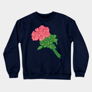 Aesthetic Pink Roses Crewneck Sweatshirt